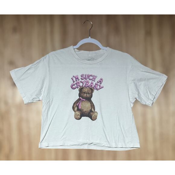 Melanie Martinez Trilogy Tour I'm Such A Crybaby Cropped Teddybear Tee Sz Medium - Picture 1 of 6